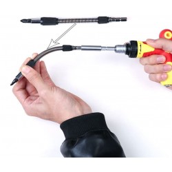 2887A Комплект отвертки с Т-образна дръжка от 33 части с магнитни битове и конектори