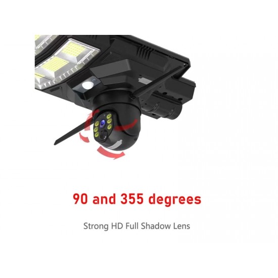 2в1 IP Солaрна Камера и лампа 450W HY ZSL22+SIM 4G 8MP ( APP:V380PRO )