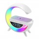 Bluetooth високоговорител BT-3401 (LED, AUX, USB, FM, microSD) вграден LED дисплей, безжично зареждане, будилник