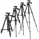 TRIPOD 3120A – Алуминиев преносим и сгъваем статив с регулируема височина и държач за телефон, 105 см
