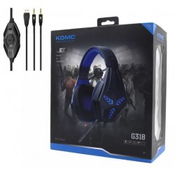 Светеща геймърска слушалка за компютър G318 - Син