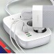 Смарт WIFI разклонител LDNIO SEW3452, Wi-Fi, Tuya, 2500W, 100-250V, 50/60Hz, 10A, бял