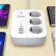 Смарт WIFI разклонител LDNIO SEW3452, Wi-Fi, Tuya, 2500W, 100-250V, 50/60Hz, 10A, бял