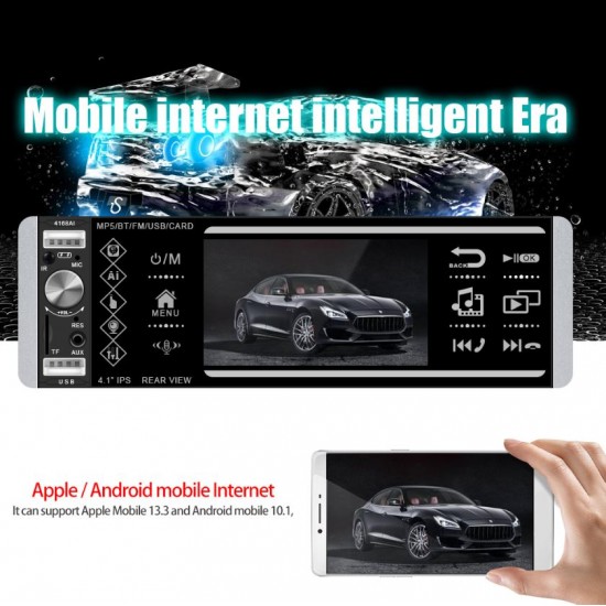 4168 MP5 радио с Bluetooth и 4'' сензорен екран видео гласов плейър ISO Mirrorlink