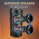 ZQS4239 Подвижна Караоке 2x4'' Sing-e 15W тонколона+ 1 Жичен Микрофон