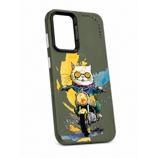 SOCOOL арт кейс TP42 за Samsung A16 - (11) Мото котка
