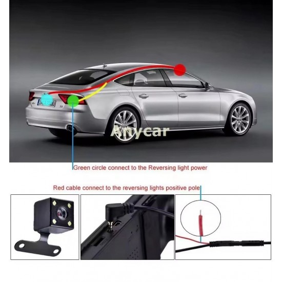 505 Автомобилен видеорегистратор 3 камери, 4.0" дисплей, Full HD 1080P, Night Vision, Motion Detection