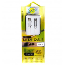 Силиконов кабел L✮Star LS-09 USB към Lightning - Бял