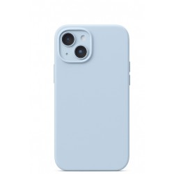 Silicone case TP-59+камера за iPhone 15 Plus - Бебешко Синьо
