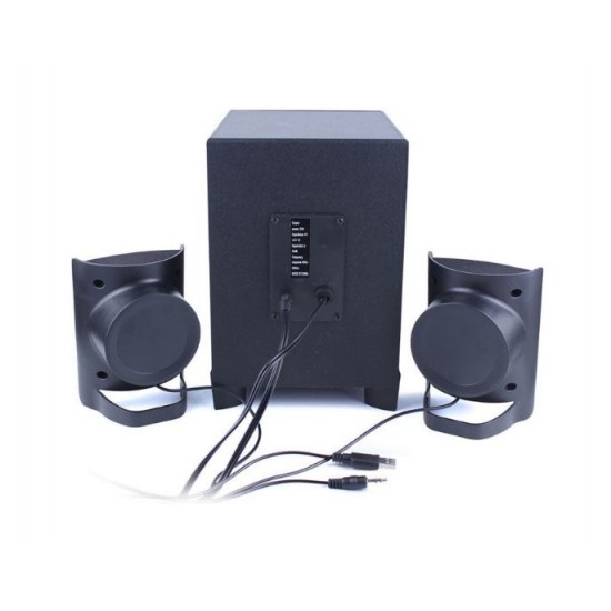 Тонколони Kisonli TM-6000U, 2.1, 11W, AUX, Bluetooth 5.0, USB, SD Card, черни, USB захранване, дистанционно