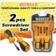 WENEED WD-6001 Комплект 2 Бр. Къси Отвертки – Права и Кръстата с Ергономична Дръжка