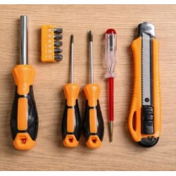 WENEED WD-6063 Комплект инструменти 5 в 1 с 6 сменяеми бита, тестер и макетен нож