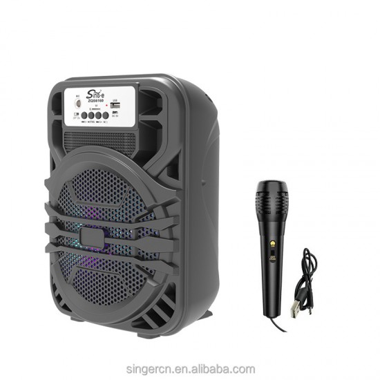 ZQS6161 / 6159 Подвижна Мини Караоке 6'' Sing-e 15W тонколона+ жичен микрофон