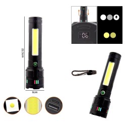 Фенер 618 LED диод + COB светлина 