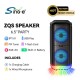 ZQS6227 Подвижна Караоке 12'' Sing-e 20W тонколона+ жичен микрофон