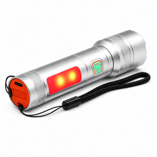 Фенер 637 LED диод + COB светлина 