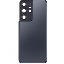 Капак батерия за Samsung S22 със стъкло за кам. - Черен