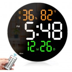 DS-6630 Дигитален цветен LED часовник / Аларма - Черен