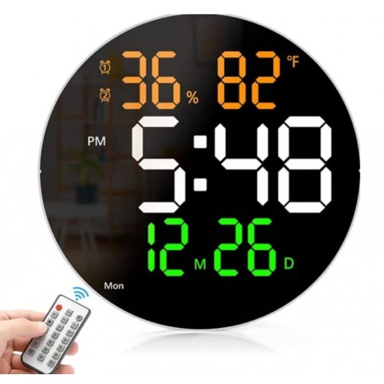 DS-6630 Дигитален цветен LED часовник / Аларма - Черен