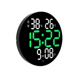 DS-6630 Дигитален цветен LED часовник / Аларма - Черен