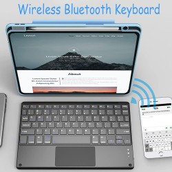 Комплект Bluetooth безжична клавиатура с trackpad YL-03 - Бял