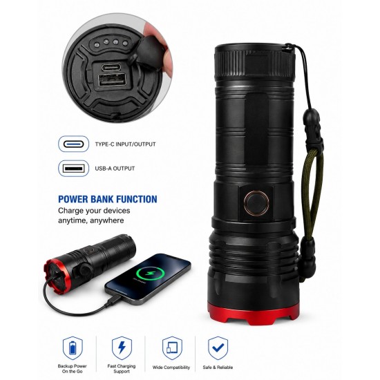 701 Мощен Авариен Фенер за осветление + power bank