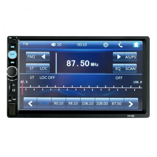 7010 7" Автомобилен мултимедиен плейър 7010B, IPS тъчскрийн, Bluetooth, FM, USB, AUX, MP5