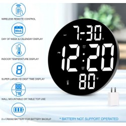 GH8010 9-инчов LED цифров часовник с голям екран с дистанционно управление