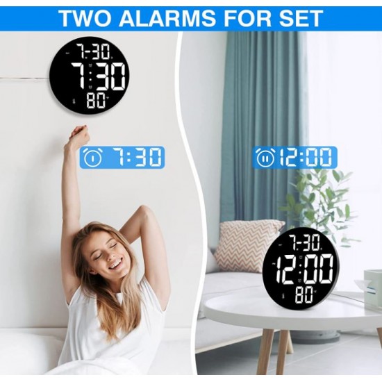 GH8010 9-инчов LED цифров часовник с голям екран с дистанционно управление