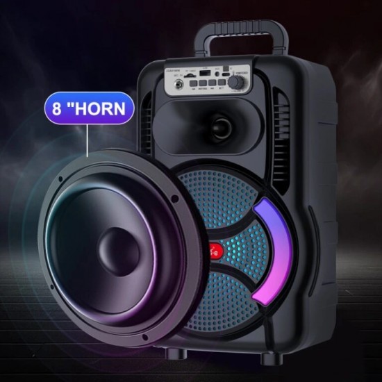 ZQC 8166 Подвижна Караоке 8'' Sing-e 15W тонколона+ 1 Жичен Микрофон