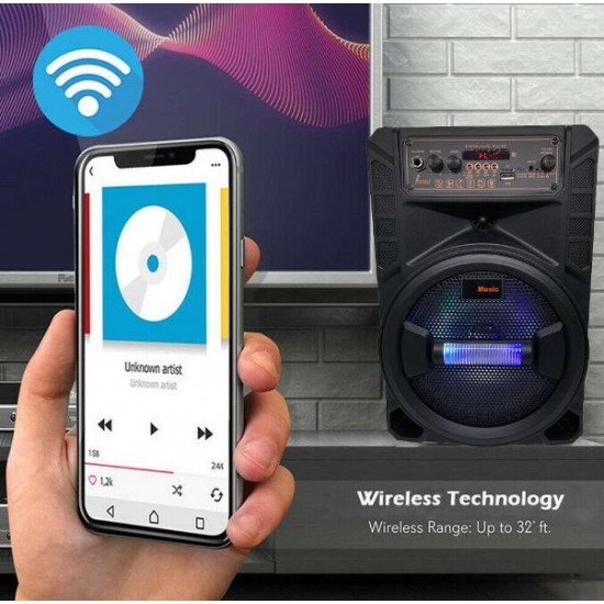 Портативна Караоке тонколона 8' инча ТТD-8245 с жичен микрофон