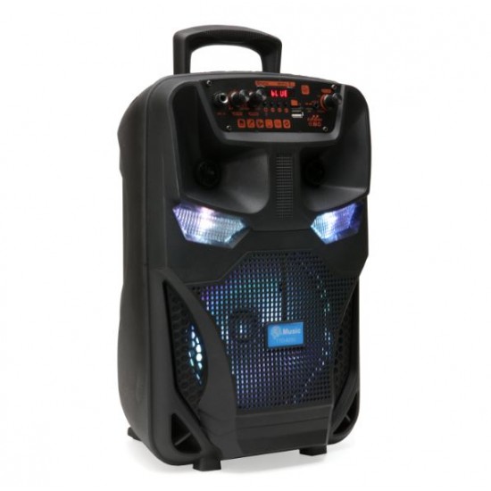 Преносима Bluetooth караоке тонколона TTD-8250, 8 инча, RGB LED, 30W, микрофон и дистанционно