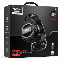 LELISU LS-832 Слушалки с USB Type-C – Hi-Fi стерео звук, Extra Bass, 1.2 м кабел - Черен