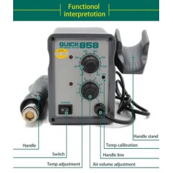 Станция с горещ въздух QUICK 858 ESD 700W