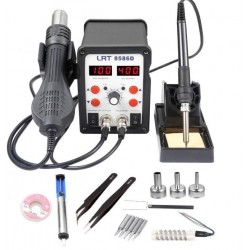 QUICK 8586D 2 в 1 800W SMD станция за преработка с горещ въздух с поялник