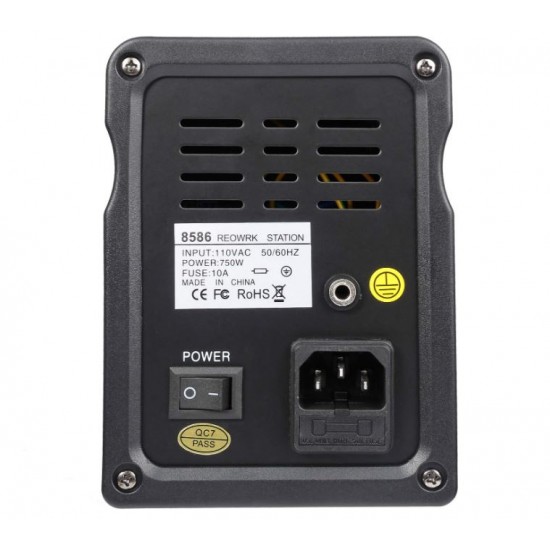 QUICK 8586D 2 в 1 800W SMD станция за преработка с горещ въздух с поялник