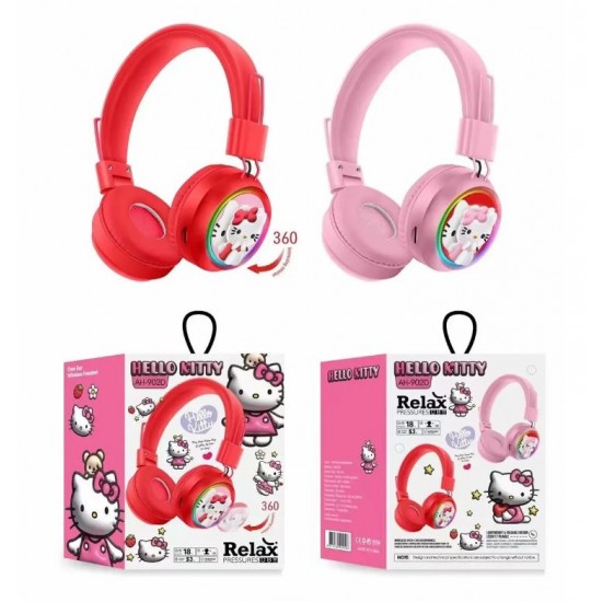 Bluetooth слушалки AH-902D (Розов) – Безжични, сгъваеми, с микрофон и Hi-Fi звук, подходящи за деца