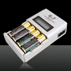 GOOP GD-903 Super Quick Charger с LCD дисплей – Бързо зарядно за AA/AAA Ni-MH/Ni-CD батерии, 1800mA, с интелигентна защита