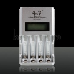 GOOP GD-903 Super Quick Charger с LCD дисплей – Бързо зарядно за AA/AAA Ni-MH/Ni-CD батерии, 1800mA, с интелигентна защита