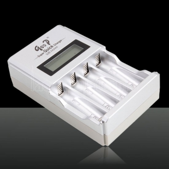 GOOP GD-903 Super Quick Charger с LCD дисплей – Бързо зарядно за AA/AAA Ni-MH/Ni-CD батерии, 1800mA, с интелигентна защита