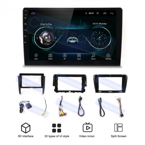 9D-8227 9" Автомобилен мултимедиен плейър ANDROID 4GB+64GB, IPS, Wireless CarPlay, Android Auto, AHD камера, DSP, GPS