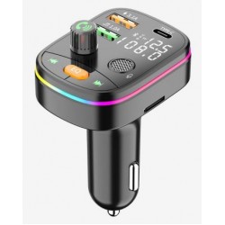 ALLISON A010 PD20W FM Трансмитер FAST 1PD*USB-C и 1 QC 3.1 с амбиентно осветление