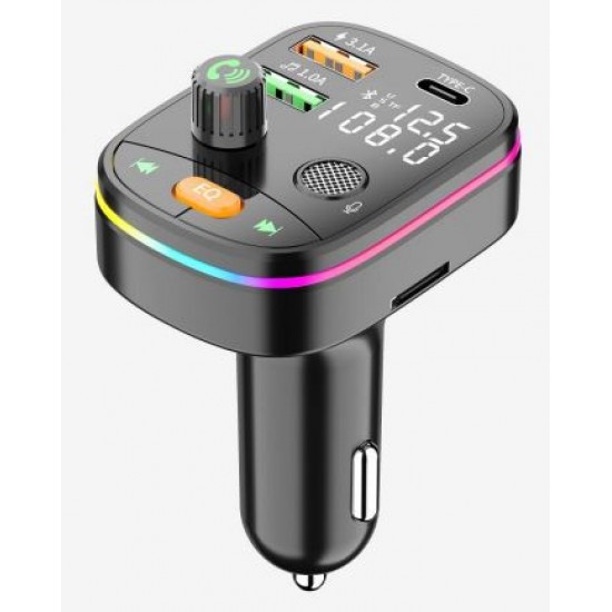 ALLISON A010 PD20W FM Трансмитер FAST 1PD*USB-C и 1 QC 3.1 с амбиентно осветление