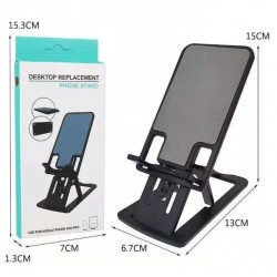 PVC резервна настолна стойка A115 ( Бял) за телефон, за дома, размер: 15 x 13 x 6,7 cm 