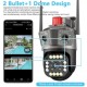 A3H 1080P 360 IP WIFI+LAN 2.4GHz Camera 3.0MP V380 3.6mm Двойна Външна охранителна камера