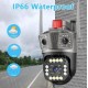 A3H 1080P 360 IP WIFI+LAN 2.4GHz Camera 3.0MP V380 3.6mm Двойна Външна охранителна камера