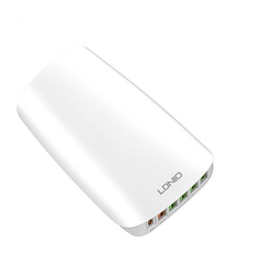 Разклонител 65W LDNIO A6573C / EU с 5xUSB и 1xPD порта 