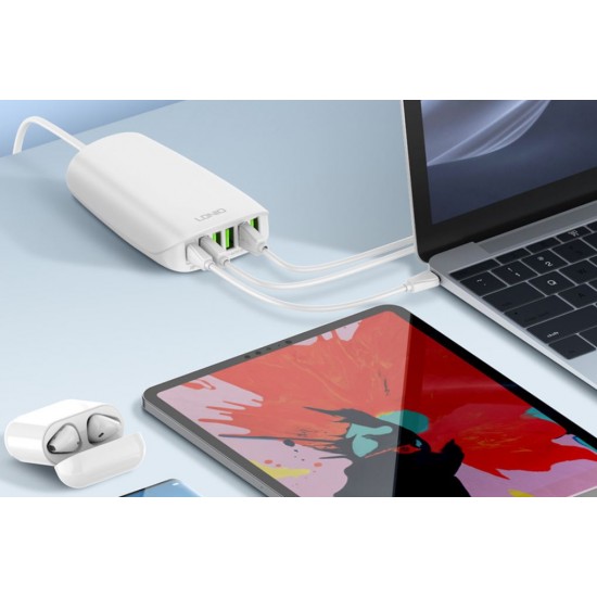 Разклонител 65W LDNIO A6573C / EU с 5xUSB и 1xPD порта 