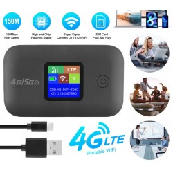 ( A8-E ) 5G/4G LTE Преносим Безжичен WiFi Рутер с 3000mAh батерия – До 150 Mbps, до 10 потребителя, джобен размер