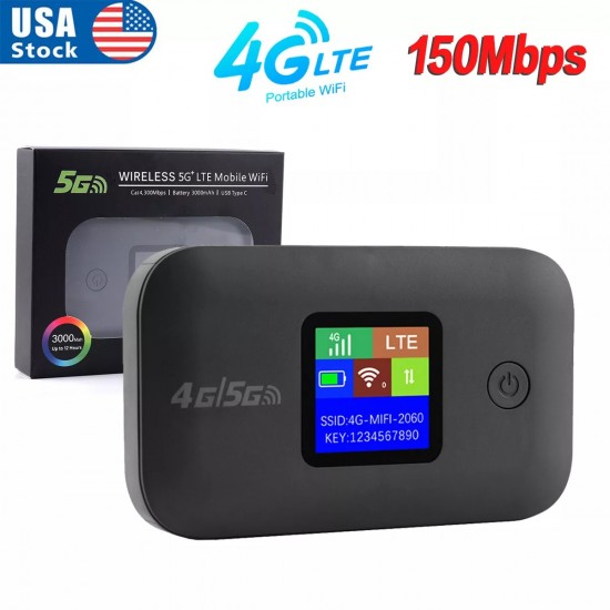 ( A8-E ) 5G/4G LTE Преносим Безжичен WiFi Рутер с 3000mAh батерия – До 150 Mbps, до 10 потребителя, джобен размер